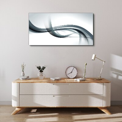 Tableau imprimé sur toile Des vagues dans des tons de gris