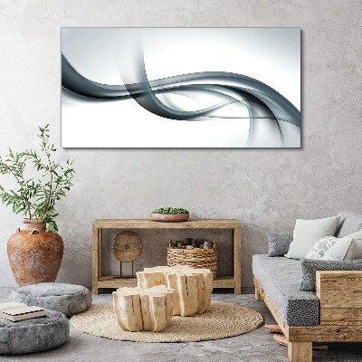 Tableau imprimé sur toile Des vagues dans des tons de gris