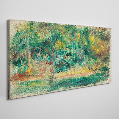 Tableau sur toile Paysage verdoyant dans la lumière d'été