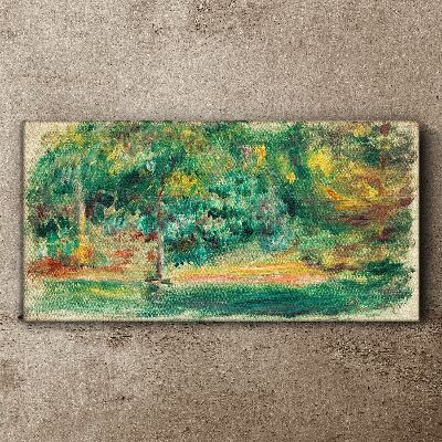 Tableau sur toile Paysage verdoyant dans la lumière d'été