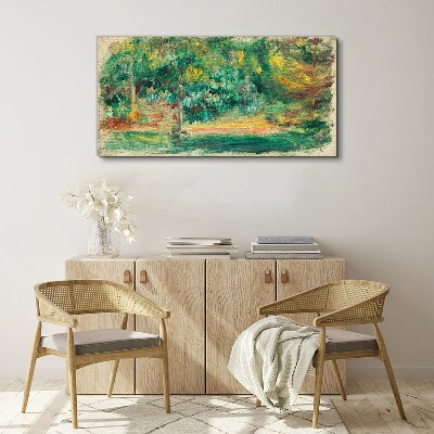 Tableau sur toile Paysage verdoyant dans la lumière d'été