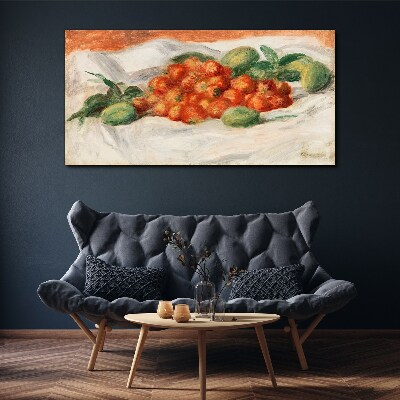 Tableau sur toile Bouquet de fruits sur fond blanc