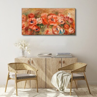 Tableau imprimé sur toile Un paysage floral aux tons roses