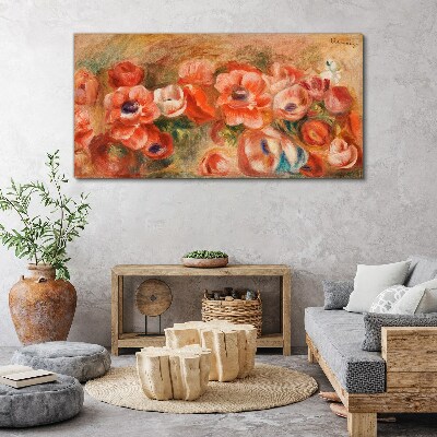 Tableau imprimé sur toile Un paysage floral aux tons roses