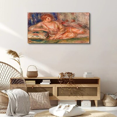 Tableau imprimé sur toile Un moment de calme avec des fleurs en arrière-plan