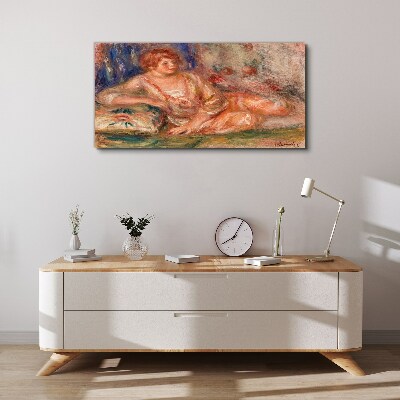 Tableau imprimé sur toile Un moment de calme avec des fleurs en arrière-plan