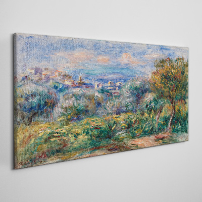 Tableau sur toile Paysage avec des oliviers