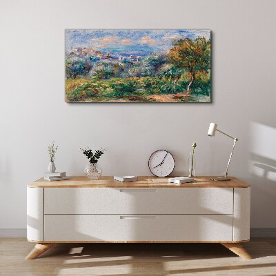 Tableau sur toile Paysage avec des oliviers