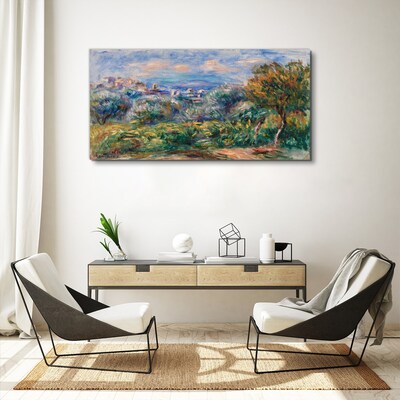 Tableau sur toile Paysage avec des oliviers