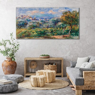 Tableau sur toile Paysage avec des oliviers