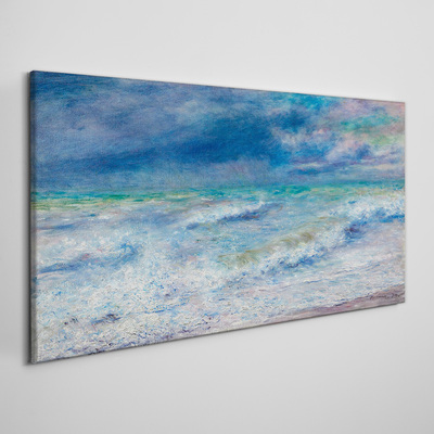 Tableau toile imprimée Mer calme dans le bleu