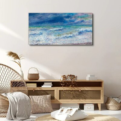 Tableau toile imprimée Mer calme dans le bleu