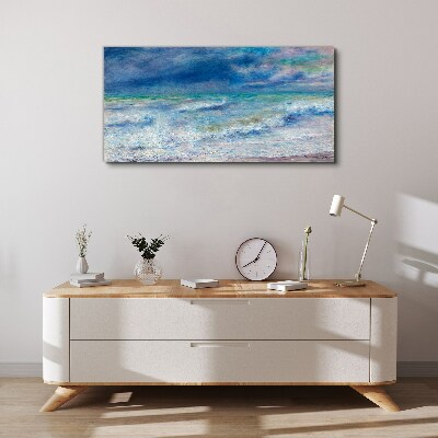 Tableau toile imprimée Mer calme dans le bleu