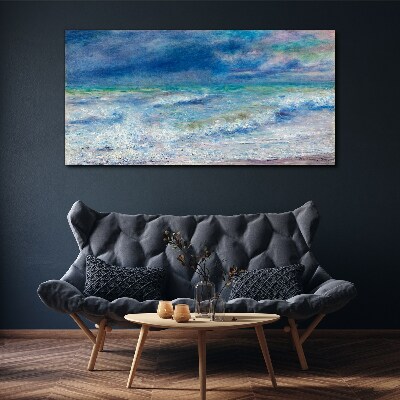 Tableau toile imprimée Mer calme dans le bleu