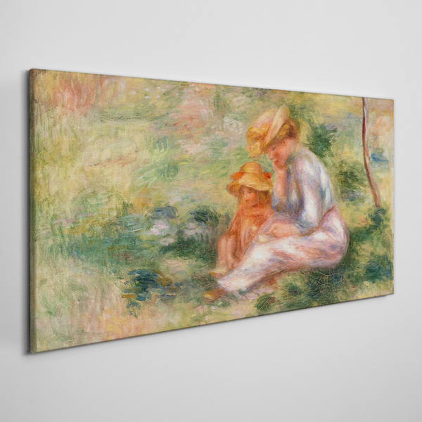 Tableau imprimé sur toile Mère et fille au soleil d'été