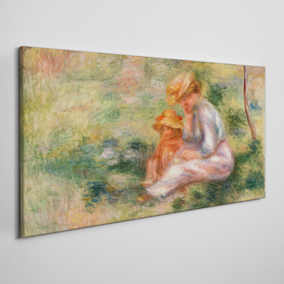 Tableau imprimé sur toile Mère et fille au soleil d'été