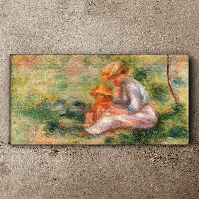 Tableau imprimé sur toile Mère et fille au soleil d'été