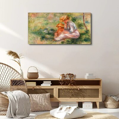 Tableau imprimé sur toile Mère et fille au soleil d'été