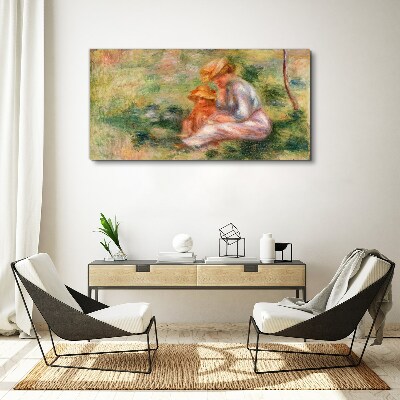 Tableau imprimé sur toile Mère et fille au soleil d'été
