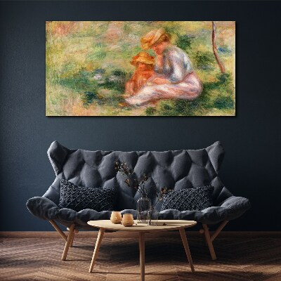 Tableau imprimé sur toile Mère et fille au soleil d'été