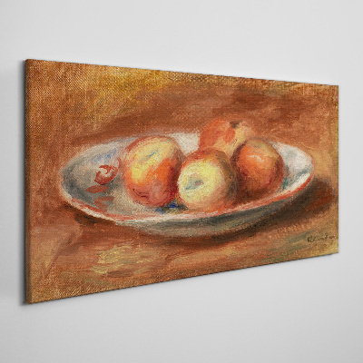 Tableau sur toile Pommes dans une assiette