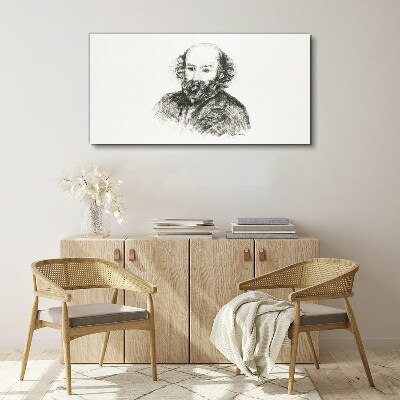 Tableau toile imprimée Portrait d'un homme dans un style classique