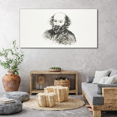 Tableau toile imprimée Portrait d'un homme dans un style classique