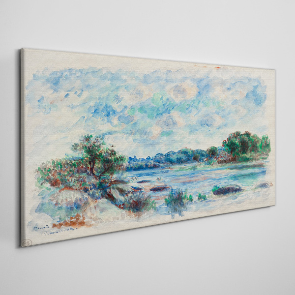 Tableau toile imprimée Un paysage paisible au bord de la rivière