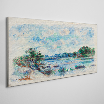 Tableau toile imprimée Un paysage paisible au bord de la rivière