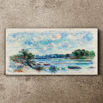 Tableau toile imprimée Un paysage paisible au bord de la rivière