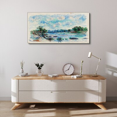 Tableau toile imprimée Un paysage paisible au bord de la rivière