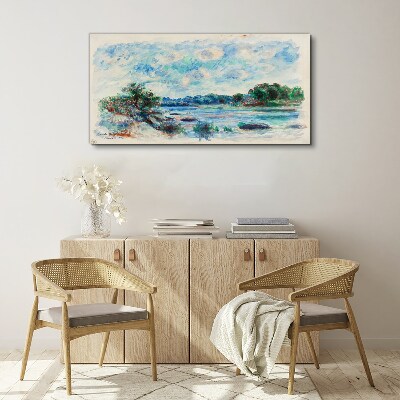 Tableau toile imprimée Un paysage paisible au bord de la rivière