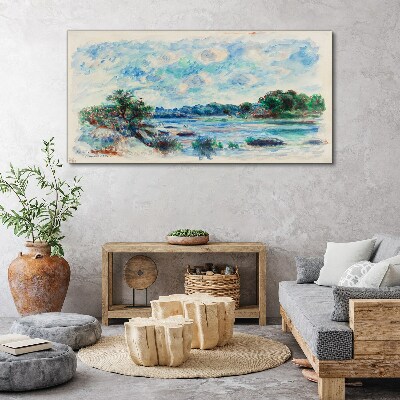 Tableau toile imprimée Un paysage paisible au bord de la rivière
