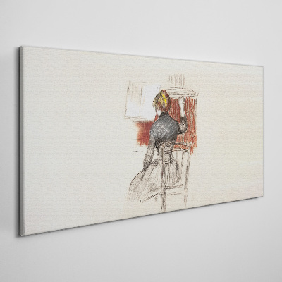 Tableau toile imprimée Musique en silence