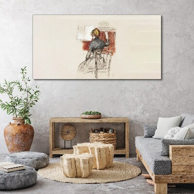 Tableau toile imprimée Musique en silence