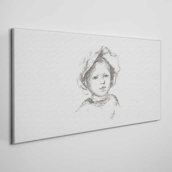 Tableau imprimé sur toile Portrait d'un enfant au chapeau