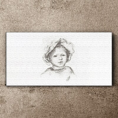 Tableau imprimé sur toile Portrait d'un enfant au chapeau
