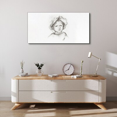 Tableau imprimé sur toile Portrait d'un enfant au chapeau