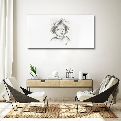 Tableau imprimé sur toile Portrait d'un enfant au chapeau