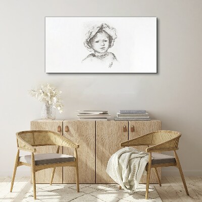 Tableau imprimé sur toile Portrait d'un enfant au chapeau