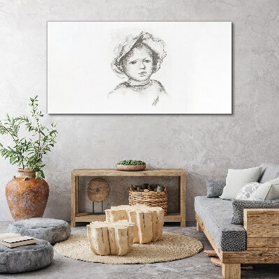 Tableau imprimé sur toile Portrait d'un enfant au chapeau
