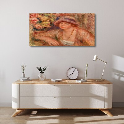 Tableau sur toile Femme avec un chapeau