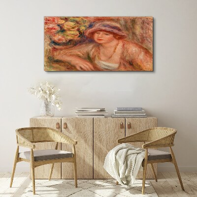 Tableau sur toile Femme avec un chapeau