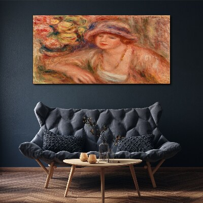 Tableau sur toile Femme avec un chapeau