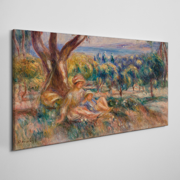 Tableau toile imprimée Mère et enfant dans le verger