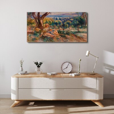 Tableau toile imprimée Mère et enfant dans le verger