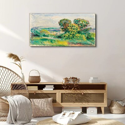 Tableau sur toile Paysage verdoyant avec des arbres
