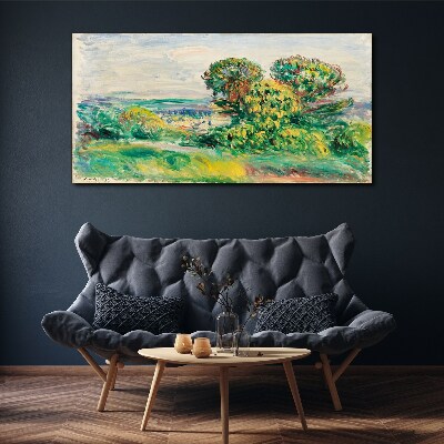 Tableau sur toile Paysage verdoyant avec des arbres