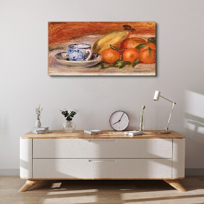 Tableau imprimé sur toile Table de fruits avec une coupe