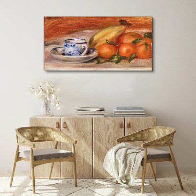 Tableau imprimé sur toile Table de fruits avec une coupe
